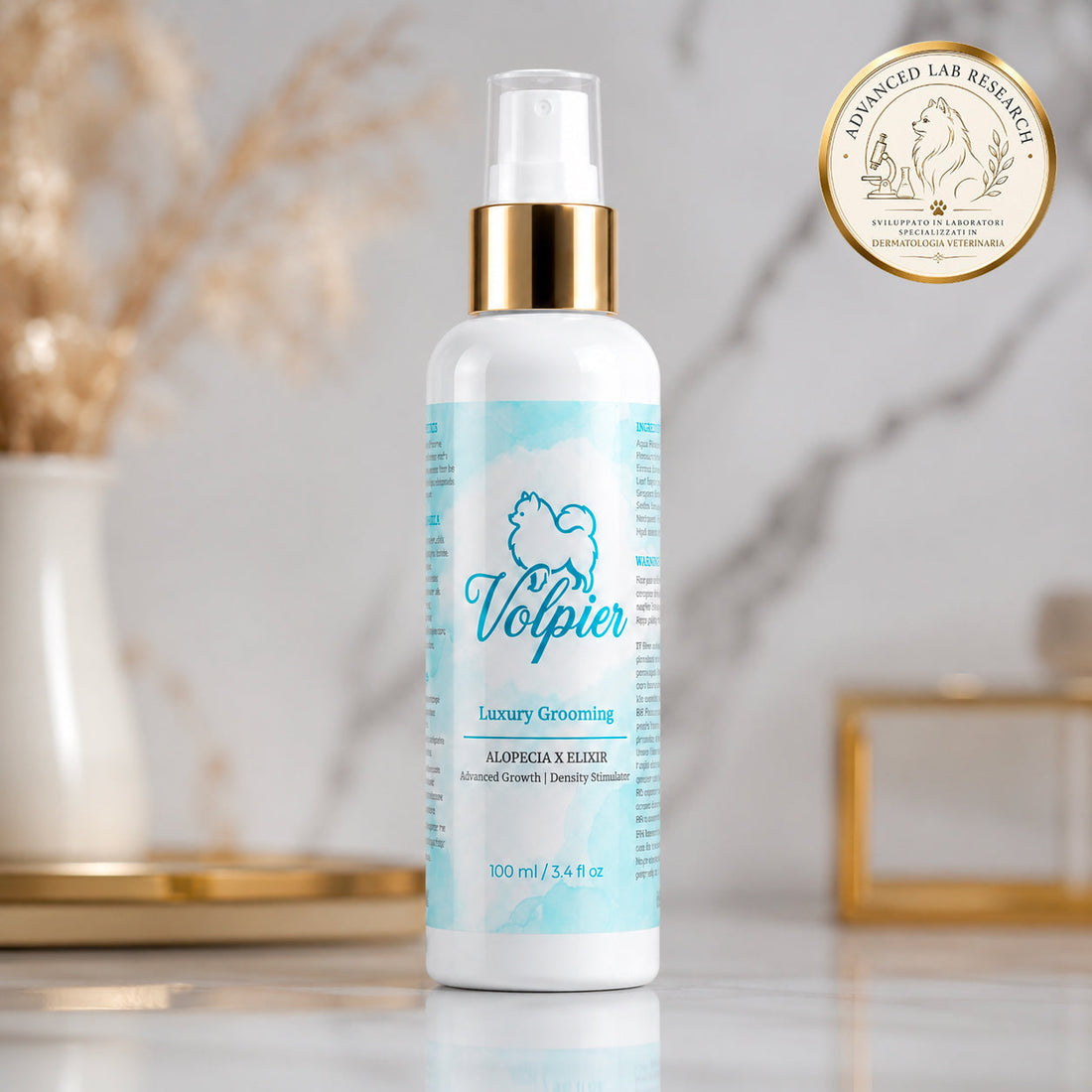 Prodotti Volpier per trattare l'Alopecia nello Spitz nano