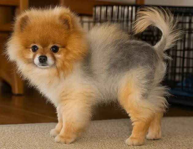 Pomerania con pelle nera e perdita di pelo: cosa significa?